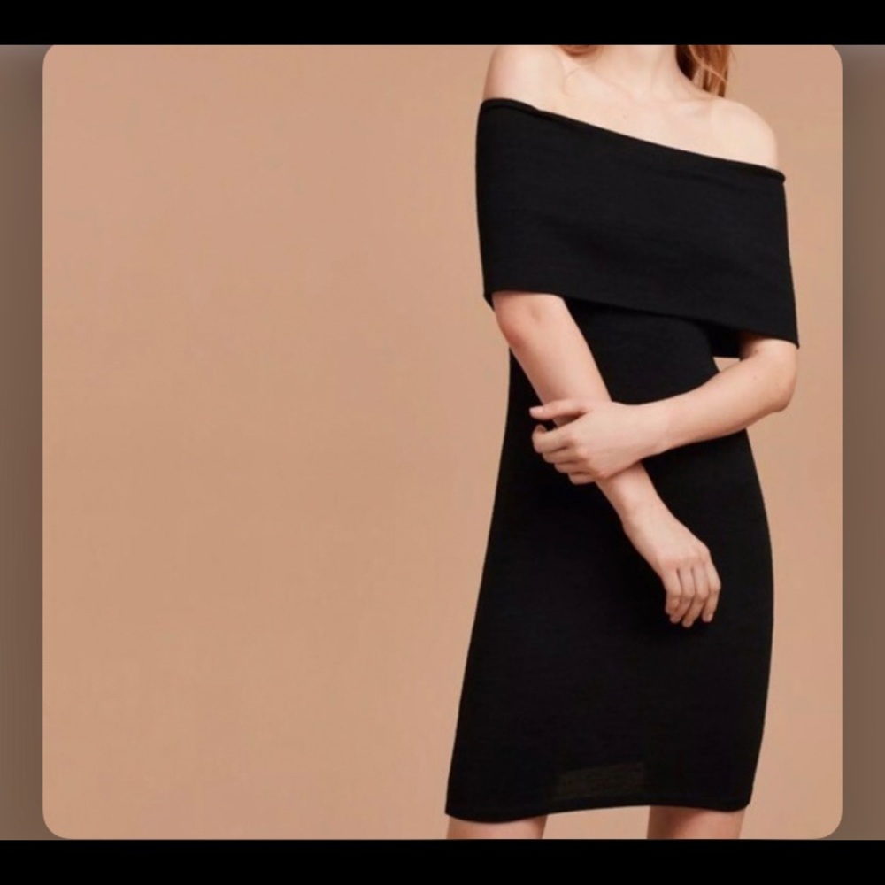 Wilfred free off the shoulder dress sz xs black - Picture 1 of 6